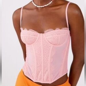 Urban outfitters pink modern love corset